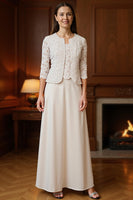 Load image into Gallery viewer, Apricot 3 Piece Long Mother of the Bride Dress Dress Suits with Jacket