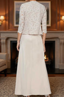 Load image into Gallery viewer, Apricot 3 Piece Long Mother of the Bride Dress Dress Suits with Jacket