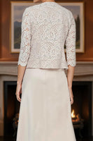 Load image into Gallery viewer, Apricot 3 Piece Long Mother of the Bride Dress Dress Suits with Jacket