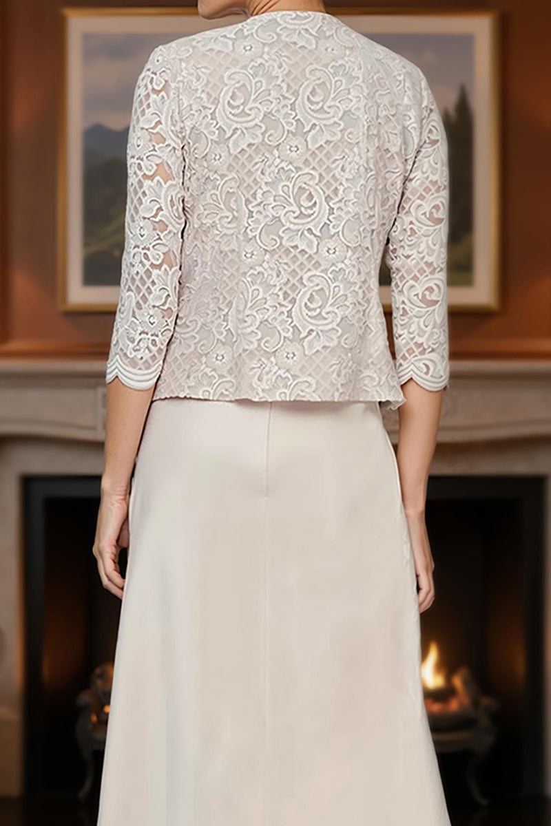 Load image into Gallery viewer, Apricot 3 Piece Long Mother of the Bride Dress Dress Suits with Jacket