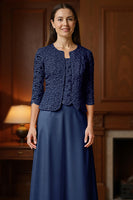 Load image into Gallery viewer, Apricot 3 Piece Long Mother of the Bride Dress Dress Suits with Jacket