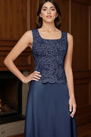 Load image into Gallery viewer, Apricot 3 Piece Long Mother of the Bride Dress Dress Suits with Jacket