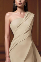 Load image into Gallery viewer, Navy One Shoulder Long Chiffon Mother of the Bride Dress