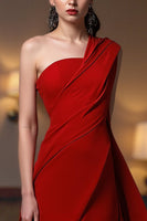 Load image into Gallery viewer, Navy One Shoulder Long Chiffon Mother of the Bride Dress
