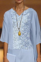 Load image into Gallery viewer, Dusty Rose 3 Piece Lace Long Mother of the Bride Pant Suits with Jacket