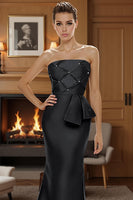 Load image into Gallery viewer, Silver Mermaid Strapless Long Mother of the Bride Dress