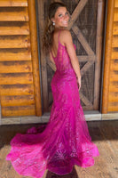 Load image into Gallery viewer, Sparkly Dark Green Mermaid Sequin Long Formal Dress