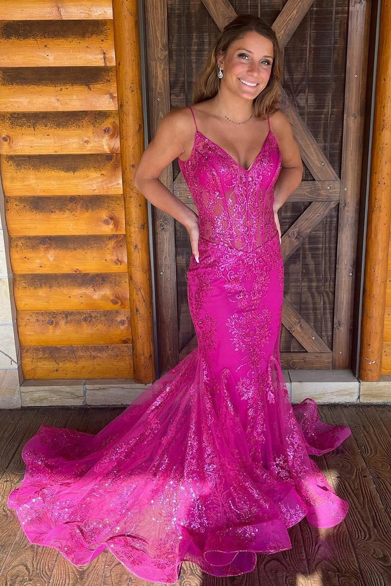 Load image into Gallery viewer, Sparkly Dark Green Mermaid Sequin Long Formal Dress
