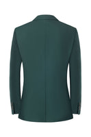 Load image into Gallery viewer, Men&#39;s Dark Green 2-Piece Notched Lapel Slim Fit Formal Suits