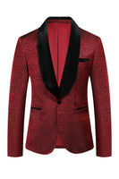 Load image into Gallery viewer, Red Jacquard 2 Piece Men&#39;s Formal Suits
