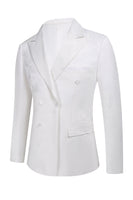Load image into Gallery viewer, White Jacquard Double Breasted 2 Piece Men&#39;s Formal Suits
