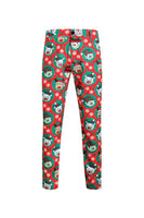 Load image into Gallery viewer, Notched Lapel One Button Santa Claus Printed Red Men&#39;s Formal Suits