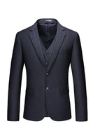 Load image into Gallery viewer, Notched Lapel Two Buttons Black Men&#39;s Prom Tuxedos