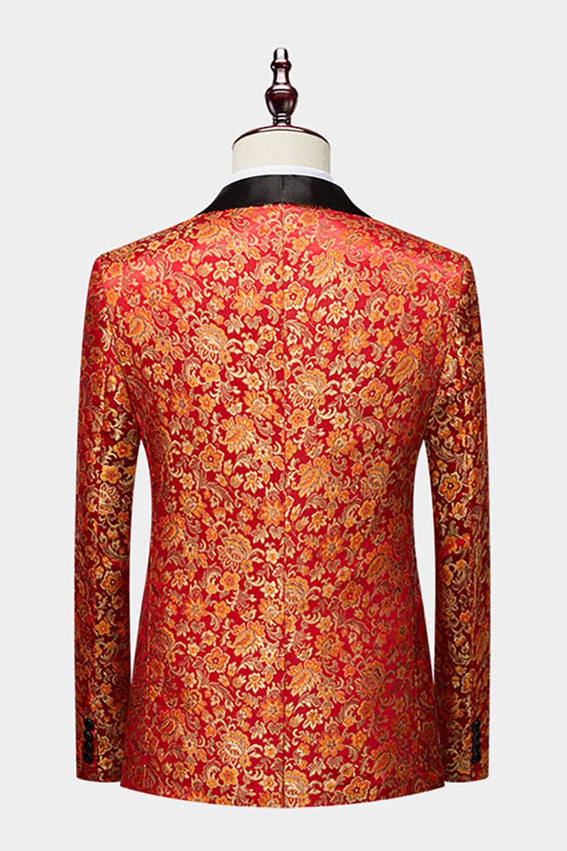 Load image into Gallery viewer, Orange Shawl Lapel 2 Piece Men&#39;s Formal Suits