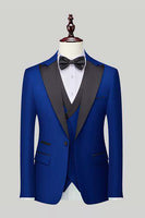 Load image into Gallery viewer, Black 3-Piece One Button Prom Tuxedos