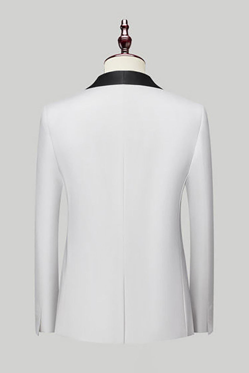 Load image into Gallery viewer, Black 3 Piece Shawl Lapel Men Formal Suits