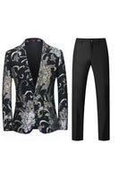 Load image into Gallery viewer, Light Pink Jacquard 2 Piece Notched Lapel  Men&#39;s Prom Tuxedos