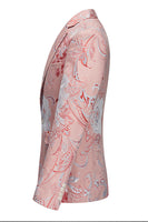 Load image into Gallery viewer, Light Pink Jacquard 2 Piece Notched Lapel  Men&#39;s Prom Tuxedos