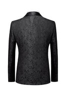 Load image into Gallery viewer, Black 3 Piece Jacquard Shawl Lapel Men&#39;s Prom Tuxedo
