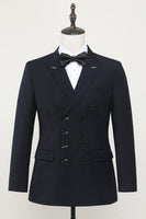 Load image into Gallery viewer, Men&#39;s Navy 2 Piece Double Breasted Suit