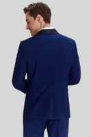 Load image into Gallery viewer, Men&#39;s Navy 3-piece One Button Slim Fit Formal Suits