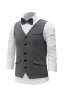 Load image into Gallery viewer, Black Single Breasted Shawl Lapel Men&#39;s Suit Vest