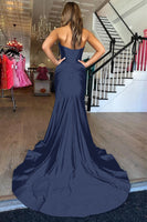 Load image into Gallery viewer, Purple Mermaid Sweetheart Long Formal Dress with Slit