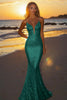 Load image into Gallery viewer, Sparkly Silver Sequin Spaghetti Straps Mermaid Long Formal Dress