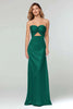 Load image into Gallery viewer, Light Blue Sweetheart Sheath Satin Long Formal Dress