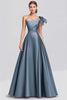 Load image into Gallery viewer, Fuchsia Satin One Shoulder Ball Gown Long Formal Dress
