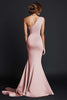Load image into Gallery viewer, Dusty Rose One Shouder Mermaid Long Satin Formal Dress