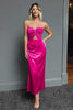 Load image into Gallery viewer, Dark Green Sheath Sweetheart Satin Long Formal Dress