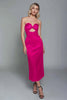 Load image into Gallery viewer, Dusty Blue Sweetheart Sheath Cut Out Satin Ankle Length Formal Dress