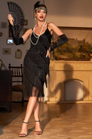 Load image into Gallery viewer, Red Roaring 20s Gatsby Fringed Flapper Dress