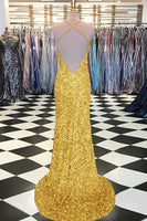 Load image into Gallery viewer, Royal Blue Sequin Mermaid Formal Dress