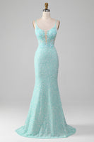 Load image into Gallery viewer, Sequins Sparkly Mermaid Formal Dress with Slit