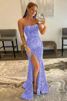 Load image into Gallery viewer, Mermaid Royal Blue Sequin Formal Dress