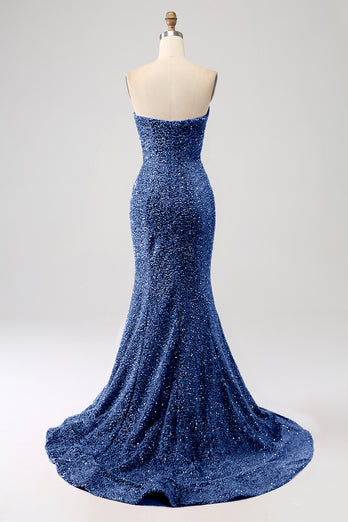 Black Mermaid Sweetheart Formal Dress