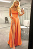 Load image into Gallery viewer, Royal Blue Backless Satin Long Formal Dress with Slit