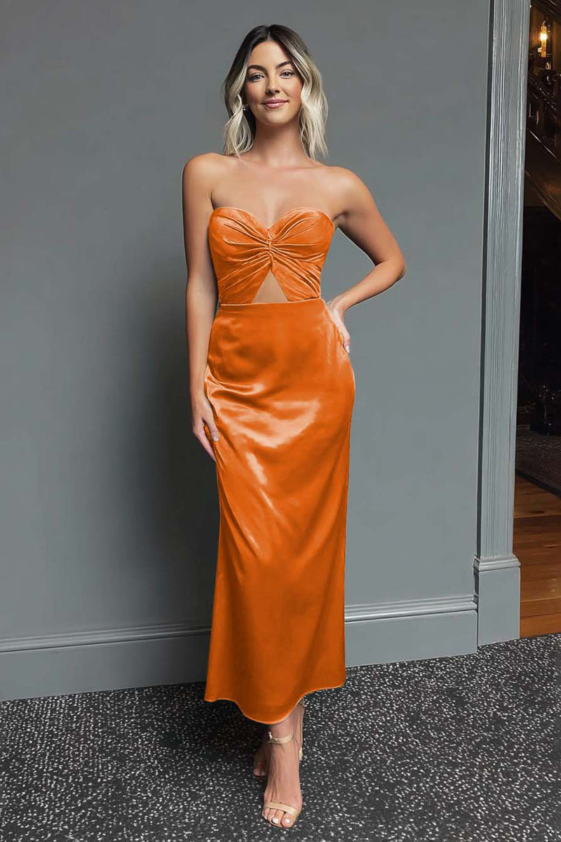 Load image into Gallery viewer, Dark Green Sheath Sweetheart Satin Long Formal Dress