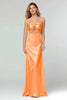 Load image into Gallery viewer, Black Sweetheart Sheath Satin Long Formal Dress