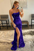 Load image into Gallery viewer, Mermaid Royal Blue Sequin Formal Dress