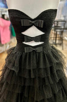 Load image into Gallery viewer, Fuchsia A-Line Sweetheart Tiered Long Formal Dress with Slit