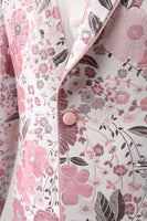 Load image into Gallery viewer, Pink Shawl Lapel Jacquard One Button Men&#39;s Formal Blazer