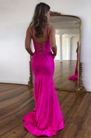 Load image into Gallery viewer, Sparkly Black Beaded Corset Long Formal Dress with Slit