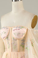 Load image into Gallery viewer, Green Off The Shoulder Long Sleeves A-Line Formal Dress