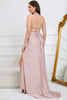 Load image into Gallery viewer, Sparkly Blush Long Formal Dress with Beading