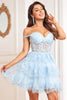 Load image into Gallery viewer, A Line Off the Shoulder Black Corset Short Formal Dress with Lace
