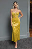 Load image into Gallery viewer, Dark Navy Sweetheart Sheath Satin Long Formal Dress