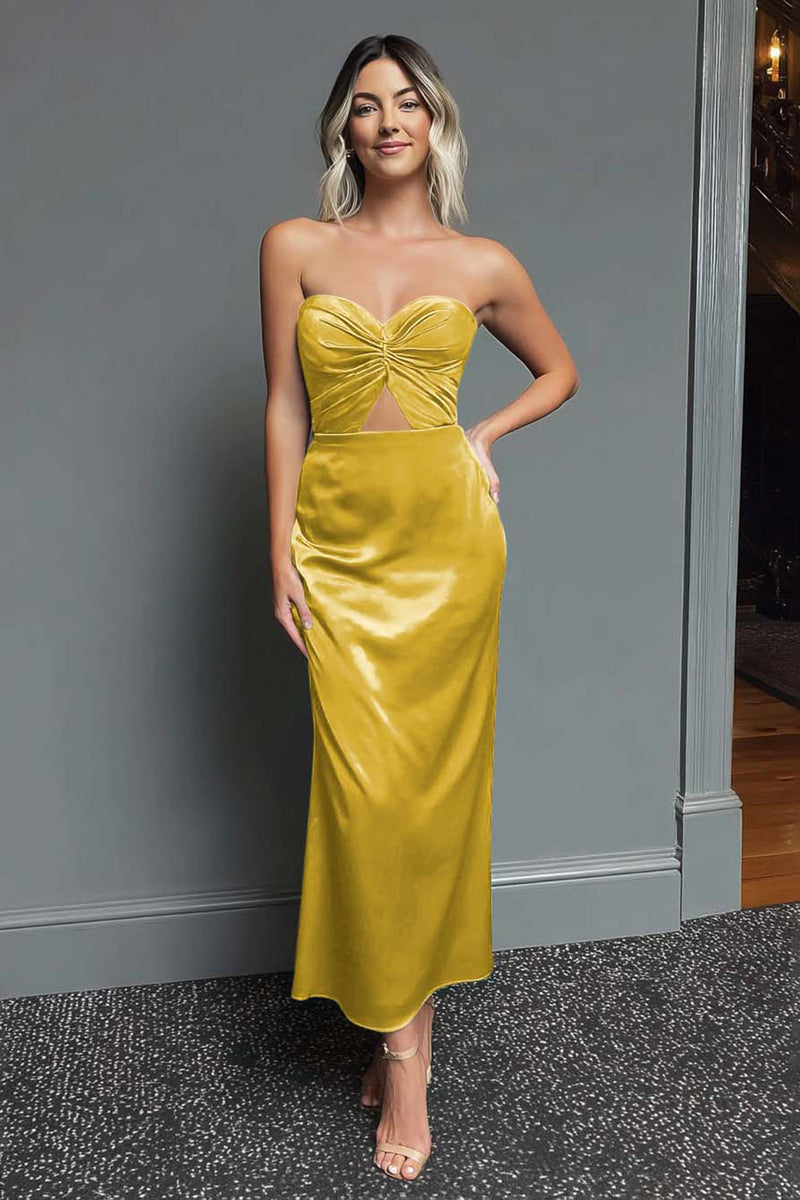 Load image into Gallery viewer, Dark Navy Sweetheart Sheath Satin Long Formal Dress